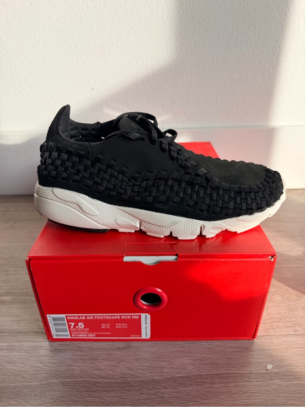 Nike Black Woven women Slip-On Sneaker with White Sole